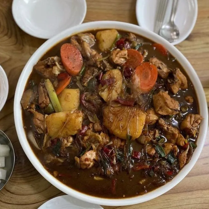 효자통닭 찜닭 한 마리 반