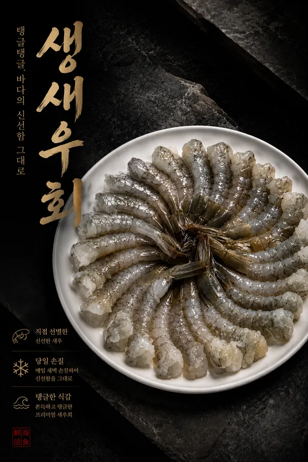 당일입고 생새우회