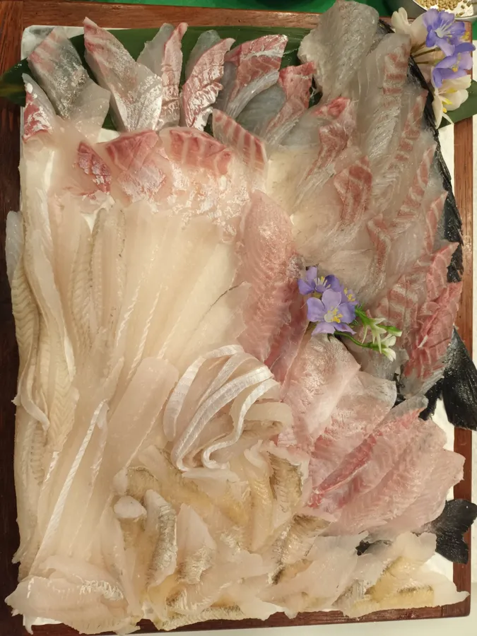 대교횟집 참가자미 메뉴