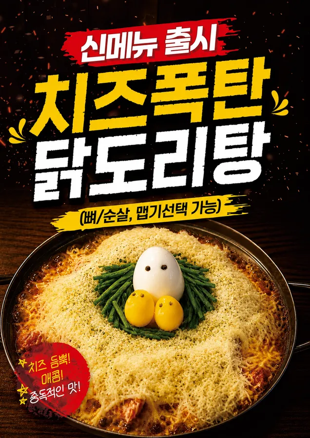큰손곱도리탕 메뉴판
