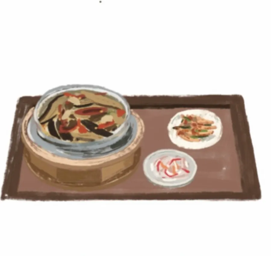 들기름버섯조림솥밥
