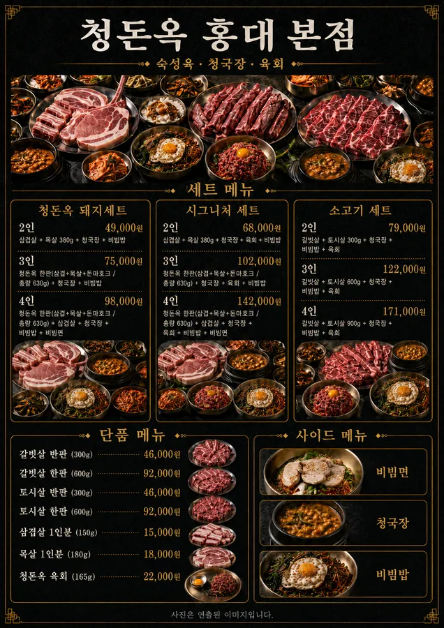 메뉴판 이미지
