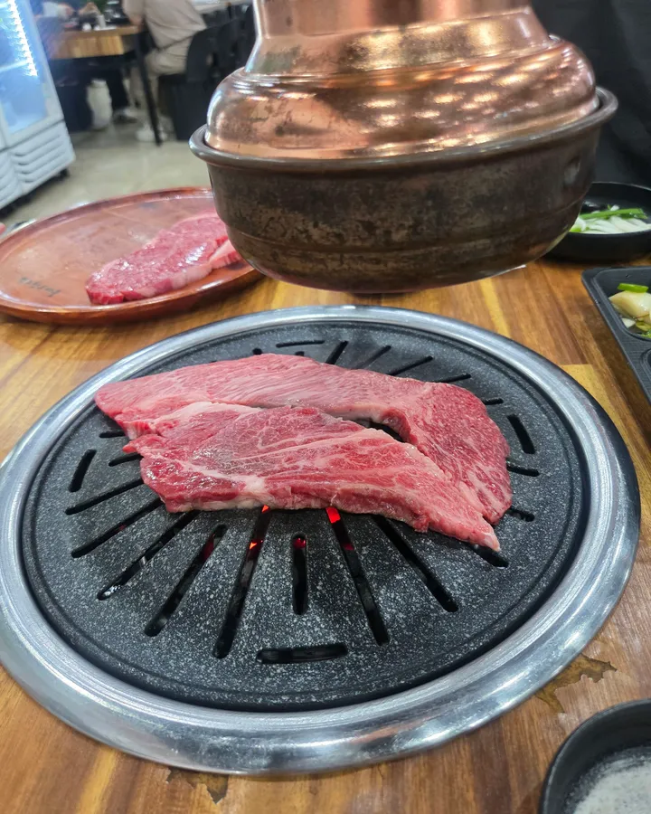 방문 고객이 남긴 한우 식사 사진