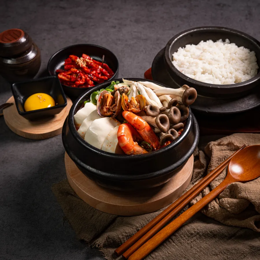 버섯 듬뿍 순두부