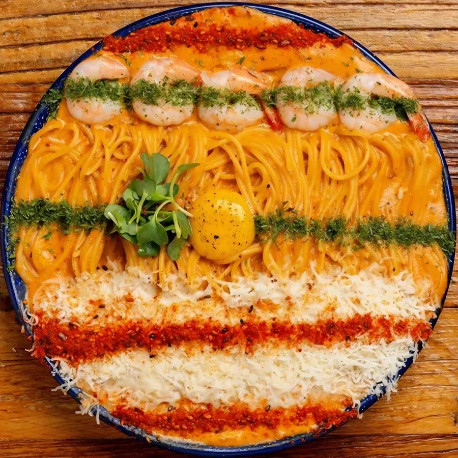 명란 로제파스타 또는 리조또 메뉴 사진